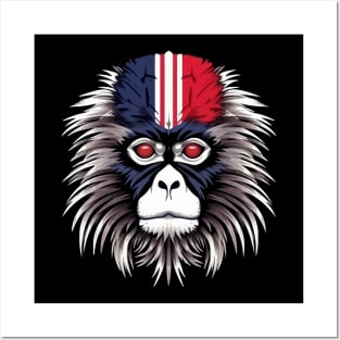 Patriotic Snow Monkey Posters and Art